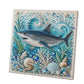 ❄️Surprise Price: ￡7.99 Today!!🐚3D Ocean Pearl Art DIY Kit – Glossy Painting Set with Sea Life, Pearls and Relief Texture