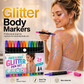 📢Last Day Sale Only ￡7.99!!⏰24-Color Face & Body Glitter Marker Set with Dual Tips