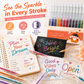 ⏳💥Final 3 hours-￡6.99!!🎨 Quick-Drying Sparkle Pen Set for Cards, Planners and Scrapbooks
