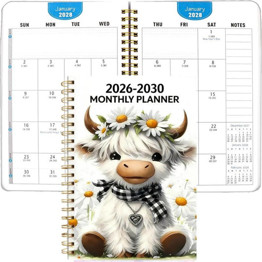 🏆📅Flash Sale⚡50K+ SOLD! Almost Gone-💥🐮 Highland Cow 5-Year Monthly Planner – Long-Term Organisation & Goal Planning in One Place ✨