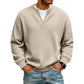 ⏳LAST DAY SALE ONLY ￡13.99!!🔥✨ Timeless Comfort | Men's Textured Waffle Layered-Look Long-Sleeve Tee 2