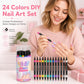 🎄🎁Christmas Sale 70% OFF!🎅🌈24 Colors Dual Ended Nail Art Pens Set a