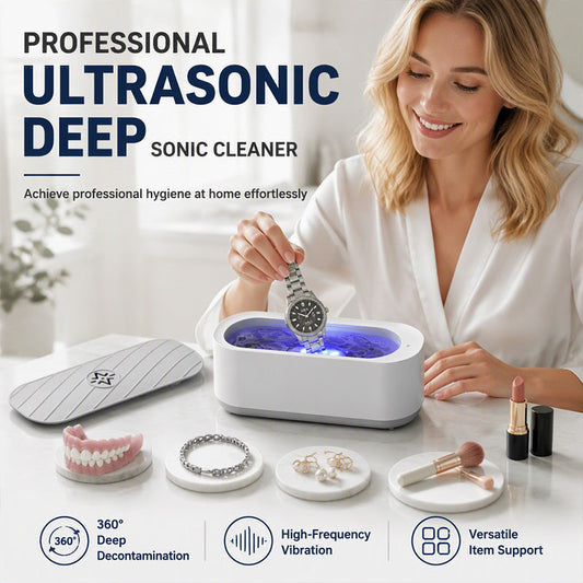⏳💥Final 3 hours-￡7.99!!🔥Multifunctional Ultrasonic Cleaner for Jewelry, Watches & Dentures, 3W Cordless Deep Cleaning
