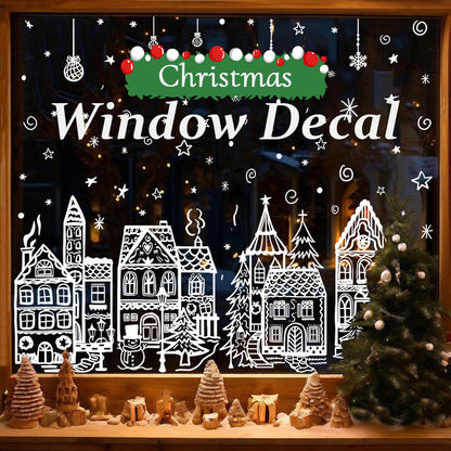 🔥🎁70% OFF!!!-Ready for Christmas! ONLY￡6.99!🎁🎄 Christmas Village Window Sticker Set