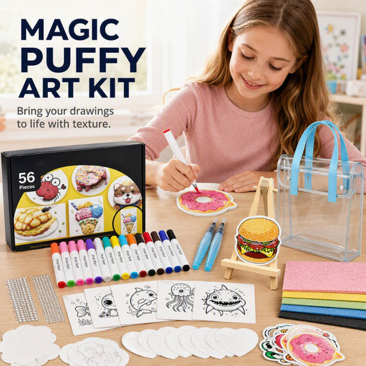 🎅Xmas Pre Sale - 50% OFF🎄🎁Puffy Foam Painting Kit for Kids 2