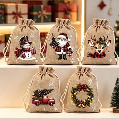 ⏰Christmas Limited Sale -￡6.99!!🎄50K+ SOLD! 🎁Christmas Drawstring Gift Bags