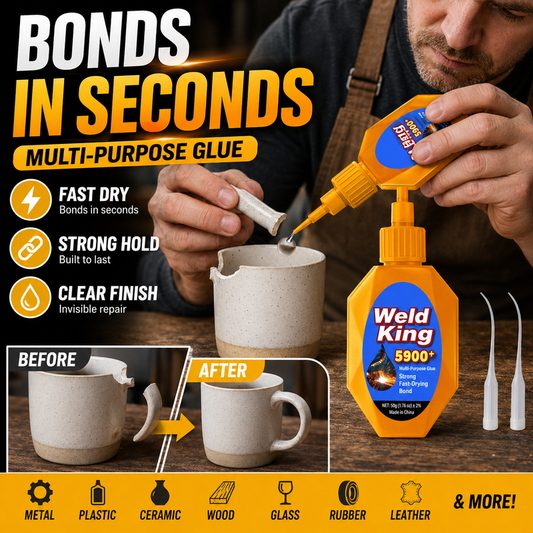 ⏳🏆LAST DAY SALE: ￡6.99!!⚡50K+ SOLD! Almost Gone-💥Quick-Dry Multifunctional Super Glue Adhesive