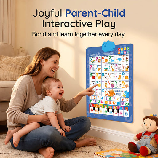 📢📢50% OFF !! ⏰ Bilingual Talking Alphabet Wall Chart – English & Spanish Letters, Interactive Audio Play & Mini Piano – Durable PVC Early Education for Toddlers 📚