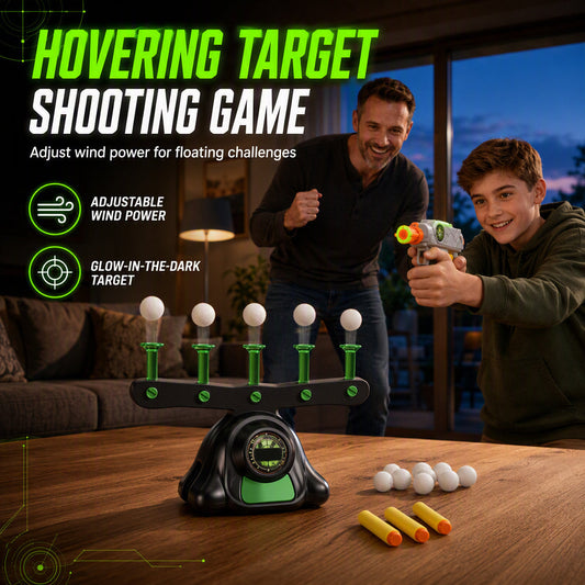 🎁🎅Christmas Special Sale - 70% OFF💝Electric Hovering Ball Target Shooting Game Set with Toy  and Floating Balls Glow in the Dark Electronic Target for Kids