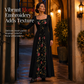 🥳AUTUMN HOT SALE 50% OFF!!🍂Women's Square Neck Lace Up Corset Maxi Dress with Floral Embroidered Mesh Panel