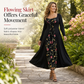 🥳AUTUMN HOT SALE 50% OFF!!🍂Women's Square Neck Lace Up Corset Maxi Dress with Floral Embroidered Mesh Panel