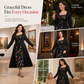 🥳AUTUMN HOT SALE 50% OFF!!🍂Women's Square Neck Lace Up Corset Maxi Dress with Floral Embroidered Mesh Panel