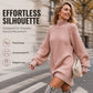 🥳AUTUMN HOT SALE 50% OFF!🥳🍂50K+ SOLD!💥Women's Cozy Turtleneck Knit Sweater Dress