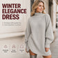 🥳AUTUMN HOT SALE 50% OFF!🥳🍂50K+ SOLD!💥Women's Cozy Turtleneck Knit Sweater Dress
