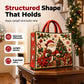 ⏰Christmas Limited Sale 50% OFF!!🎄50K+ SOLD! 🎁Christmas Theme Quilted Tote Bag