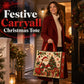 ⏰Christmas Limited Sale 50% OFF!!🎄50K+ SOLD! 🎁Christmas Theme Quilted Tote Bag