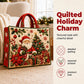 ⏰Christmas Limited Sale 50% OFF!!🎄50K+ SOLD! 🎁Christmas Theme Quilted Tote Bag
