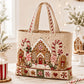 ⏰Christmas Limited Sale 50% OFF!!🎄50K+ SOLD! 🎁Christmas Theme Quilted Tote Bag