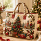 ⏰Christmas Limited Sale 50% OFF!!🎄50K+ SOLD! 🎁Christmas Theme Quilted Tote Bag