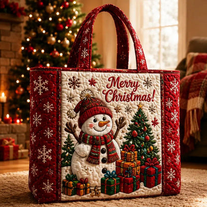 ⏰Christmas Limited Sale 50% OFF!!🎄50K+ SOLD! 🎁Christmas Theme Quilted Tote Bag