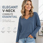 🥳AUTUMN HOT SALE🥳🍂50K+ SOLD!💥50% OFF!Women's V-Neck Loose Long Sleeve Top