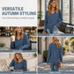 🥳AUTUMN HOT SALE🥳🍂50K+ SOLD!💥50% OFF!Women's V-Neck Loose Long Sleeve Top