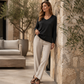 🥳AUTUMN HOT SALE🥳🍂50K+ SOLD!💥50% OFF!Women's V-Neck Loose Long Sleeve Top
