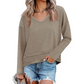 🥳AUTUMN HOT SALE🥳🍂50K+ SOLD!💥50% OFF!Women's V-Neck Loose Long Sleeve Top