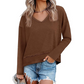 🥳AUTUMN HOT SALE🥳🍂50K+ SOLD!💥50% OFF!Women's V-Neck Loose Long Sleeve Top