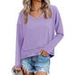 🥳AUTUMN HOT SALE🥳🍂50K+ SOLD!💥50% OFF!Women's V-Neck Loose Long Sleeve Top