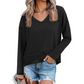 🥳AUTUMN HOT SALE🥳🍂50K+ SOLD!💥50% OFF!Women's V-Neck Loose Long Sleeve Top