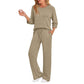 🔥LAST DAY SALE 70% OFF👍✨Women's 2026 UK Ribbed Knit Top & Straight Pants Set