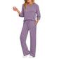🔥LAST DAY SALE 70% OFF👍✨Women's 2026 UK Ribbed Knit Top & Straight Pants Set