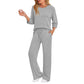 🔥LAST DAY SALE 70% OFF👍✨Women's 2026 UK Ribbed Knit Top & Straight Pants Set