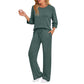 🔥LAST DAY SALE 70% OFF👍✨Women's 2026 UK Ribbed Knit Top & Straight Pants Set