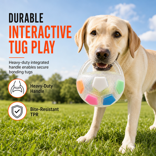 🎁🔥Last day sale 50% OFF🔥Interactive Dog Soccer Ball Toy with Grab Tabs