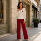 ⏰Black Friday Limited Sale 50% OFF!!🧸Women's Heart Embroidery Ribbed Pajama Set