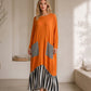 🎁🔥Last day sale 50% OFF🔥✨Women's Striped Patchwork Long Sleeve Maxi Dress