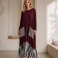 🎁🔥Last day sale 50% OFF🔥✨Women's Striped Patchwork Long Sleeve Maxi Dress